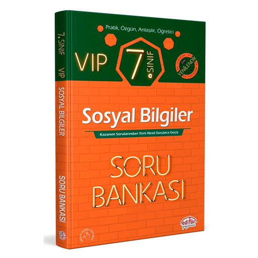 Editör Yayınları 7. Sınıf VIP Sosyal Bilgiler Soru Bankası