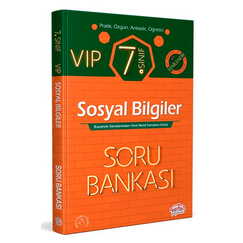 Editör Yayınları 7. Sınıf VIP Sosyal Bilgiler Soru Bankası