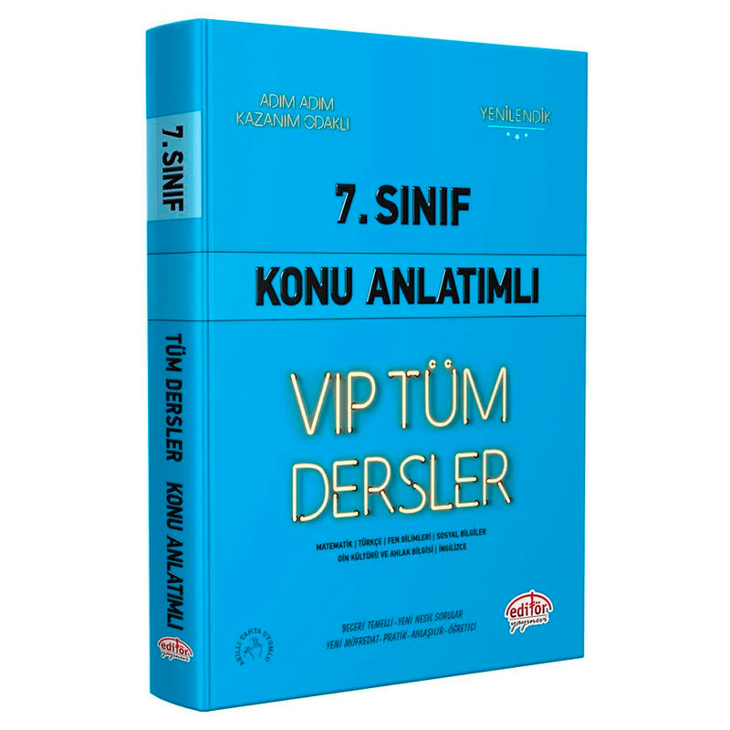 Editör Yayınları 7. Sınıf Vip Tüm Dersler Konu Anlatımlı Mavi Kitap