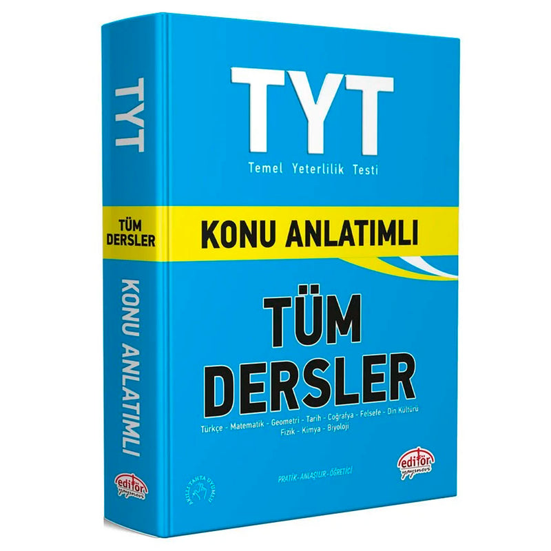 Editör Yayınları TYT Tüm Dersler Konu Anlatımlı Mavi Kitap
