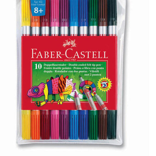 Faber Castell 10'lu Çift Uçlu Keçeli Kalem 151110