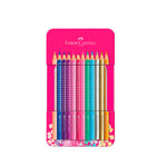 Faber-Castell 12'li Parlak Renkler Metal Kutu Grip Kuru Boya Kalemi 5171201737