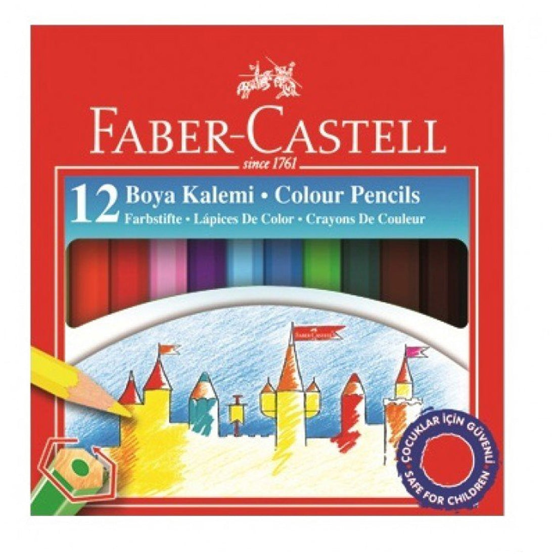 Faber Castell 12'li Yarım Boy Kuru Boya Kalemi