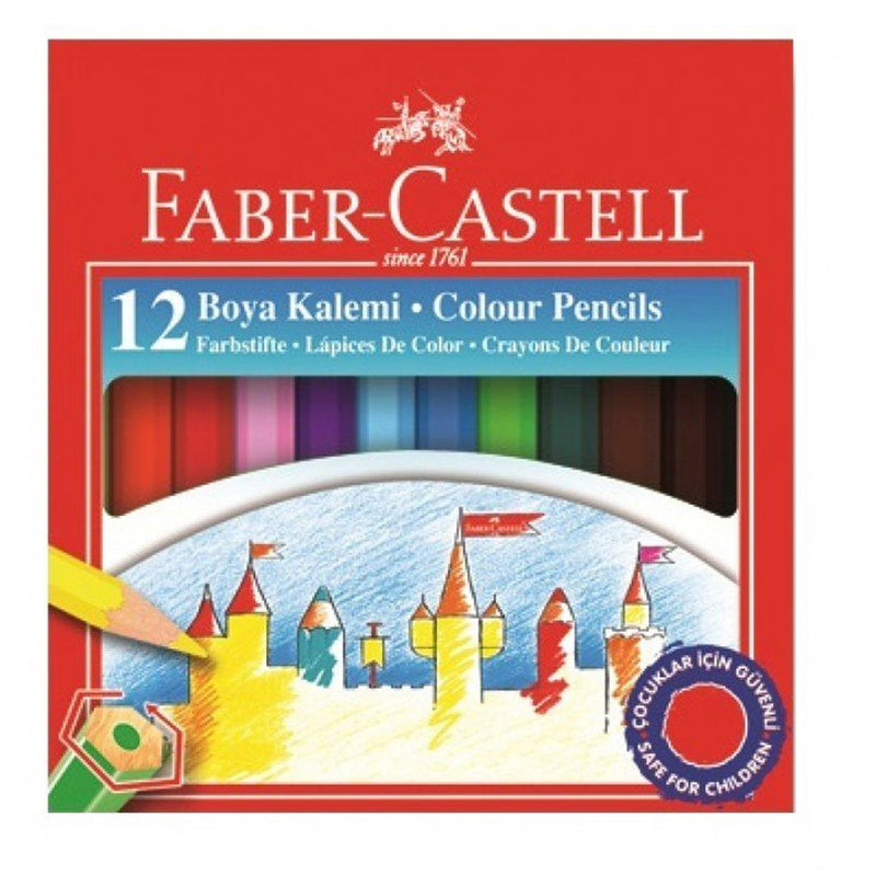 Faber Castell 12'li Yarım Boy Kuru Boya Kalemi