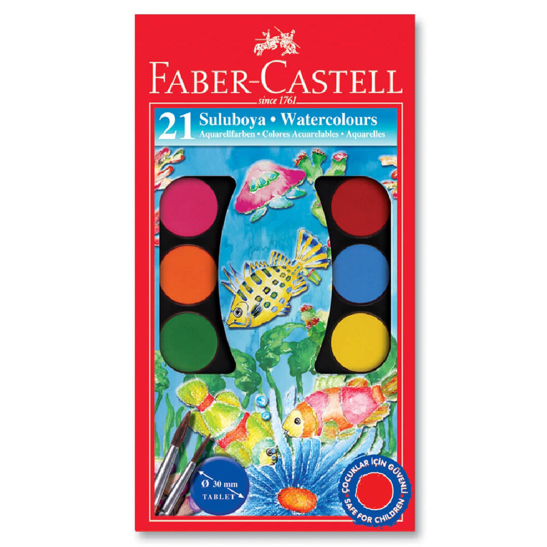 Faber Castell 21'li Büyük Tablet  Sulu Boya 125021