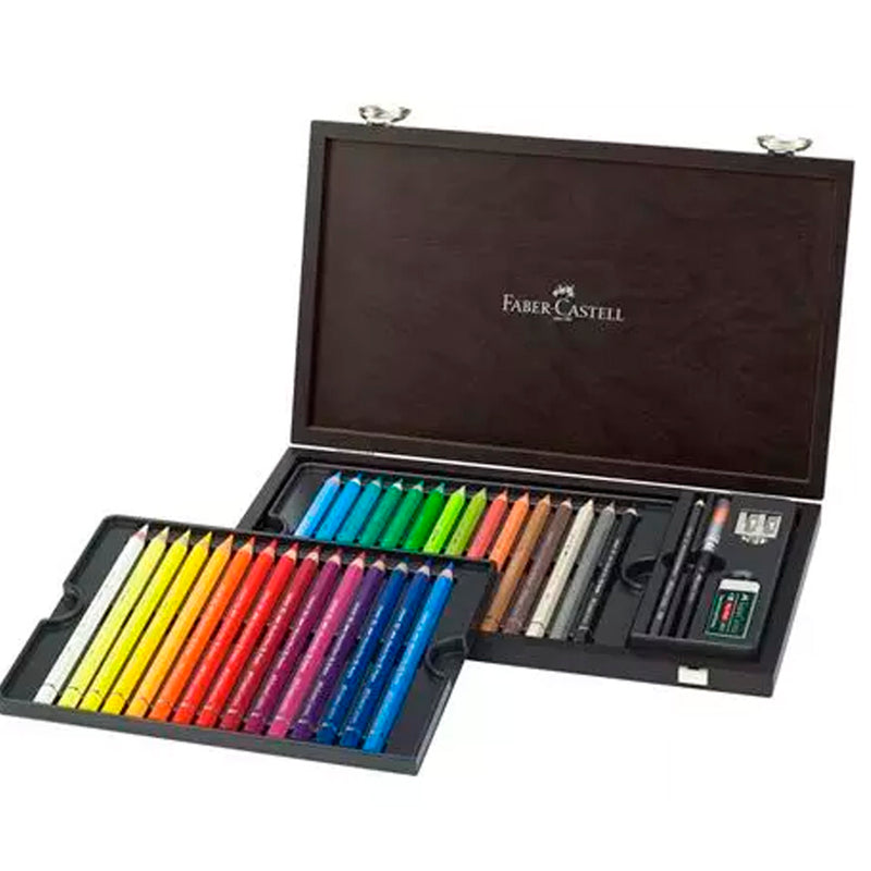 Faber-Castell Albrecht Durer Magnus 30'lu Ahşap Kutu Suluboya Kalemi - Sanatçı ve Profesyonel Çizim Seti