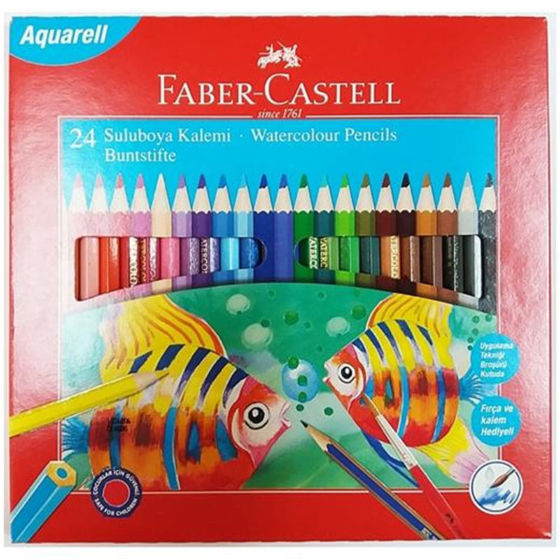 Faber Castell Aquarel 24'lü Kuru Boya Kalemi 110624