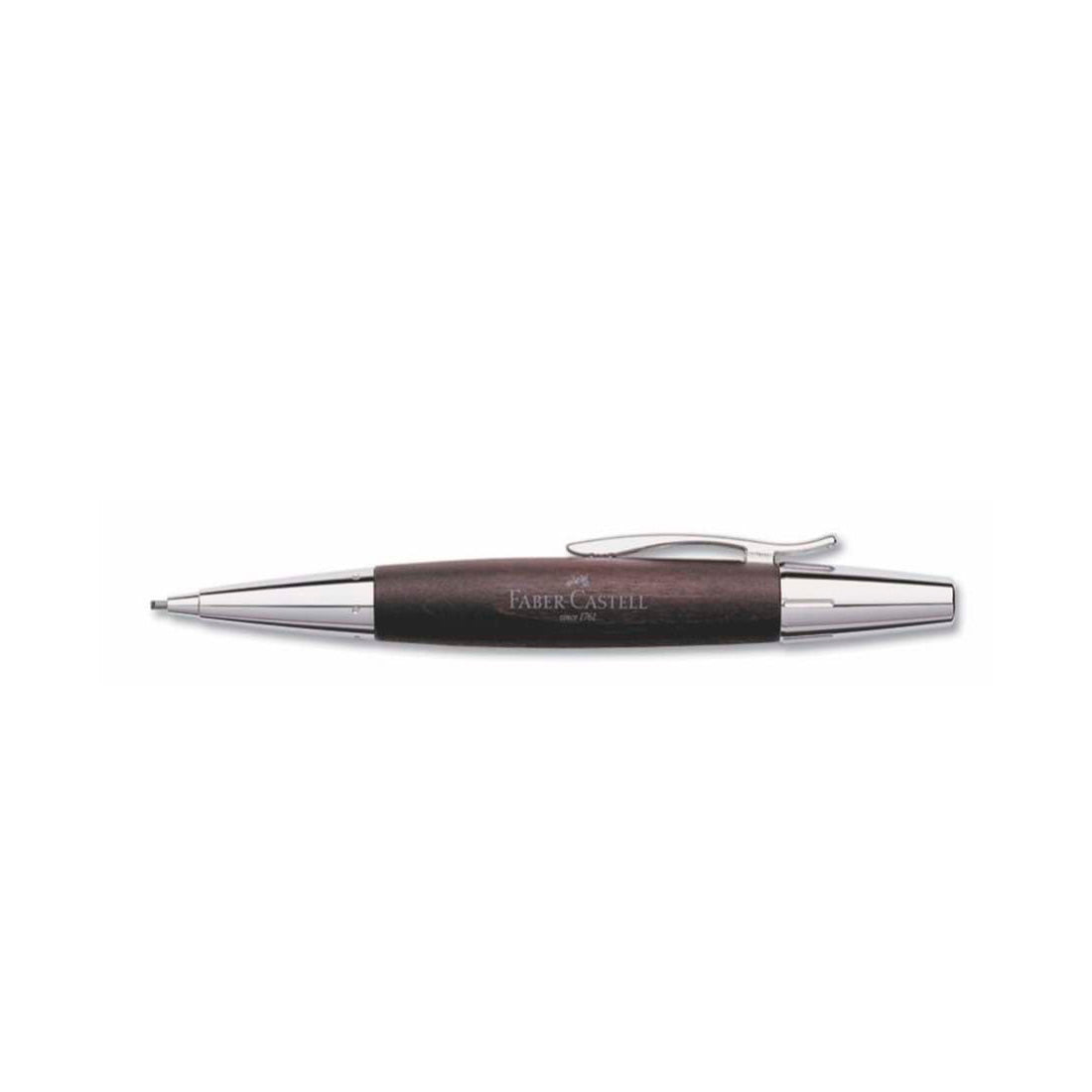 Faber-Castell Design Krom/Ahşap Siyah Versatil Kalem - Ofis, Hediyelik ve Yumuşak Yazım Kalemi