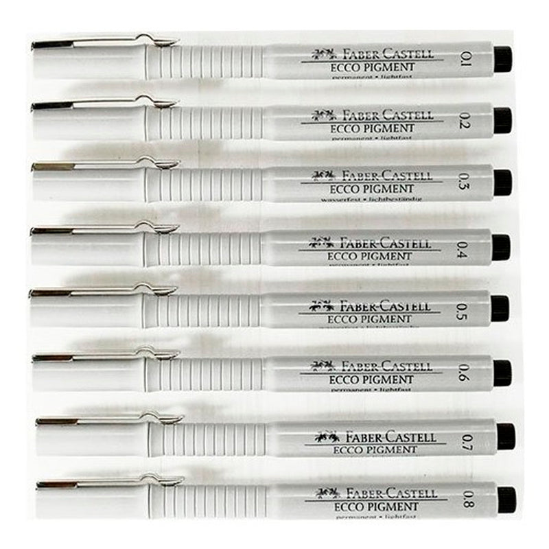 Faber Castell Ecco Pigment Set 8'li - Sanatsal Çizim ve Eskiz Kalemleri