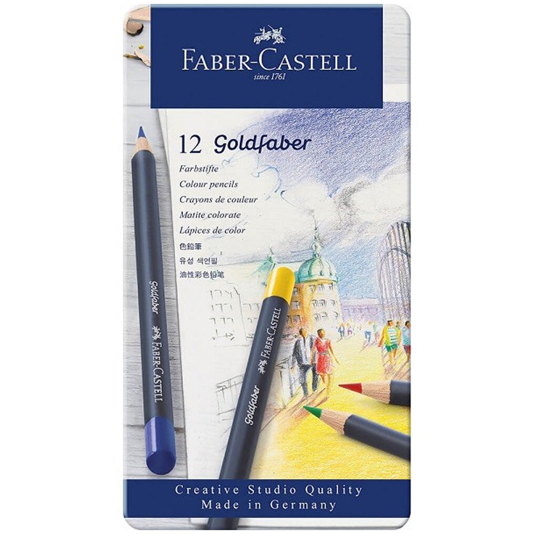 Faber-Castell Gold Faber 12'li Kuru Boya Kalemi - Sanatsal Çizim ve Boyama Seti
