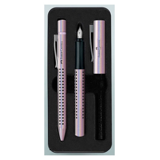 Faber Castell Grip Edition Glam 0.7 İnci Dolma Kalem ve Tükenmez Kalem Set - Hediyelik, İmza ve Ofis Kalemleri