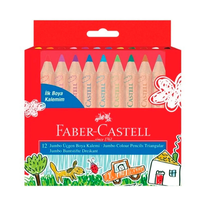 Faber-Castell Jumbo 12 Renk Yarım Boy İlk Boya Kalemim 5171000004