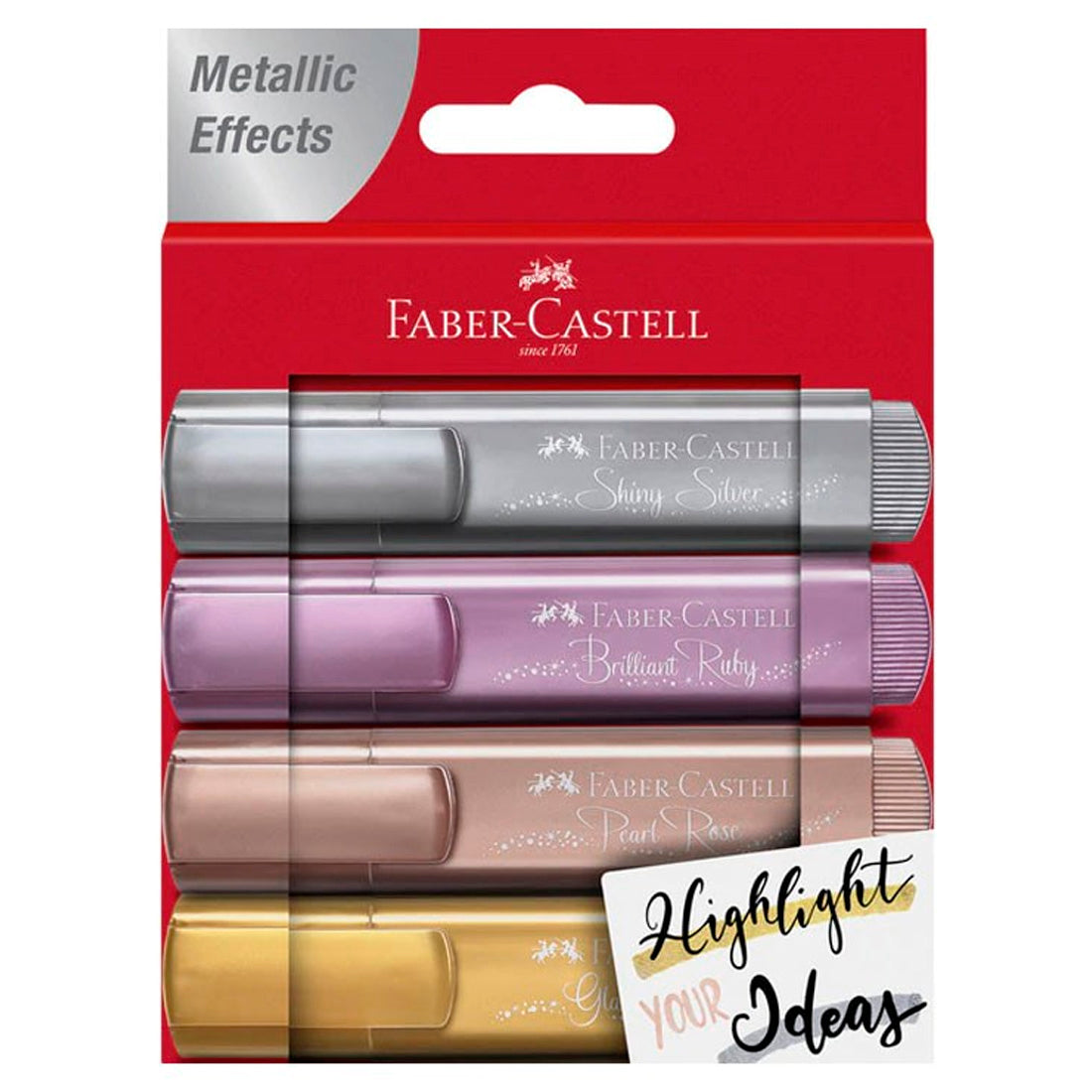 Faber-Castell Metallic Highlighters 4'lü Fosforlu Kalem 154640