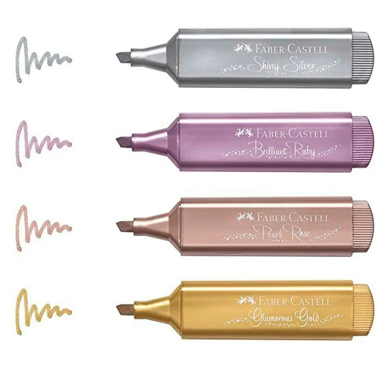Faber-Castell Metallic Highlighters 4'lü Fosforlu Kalem 154640