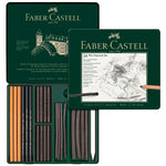Faber-Castell Pitt 24'lü Karakalem Resim Seti - Eskiz, Çizim ve Sanat İçin Profesyonel Set