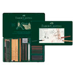 Faber-Castell Pitt 33'lü Monochrome Seti - Karakalem, Füzen ve Çizim Sanatçı Seti