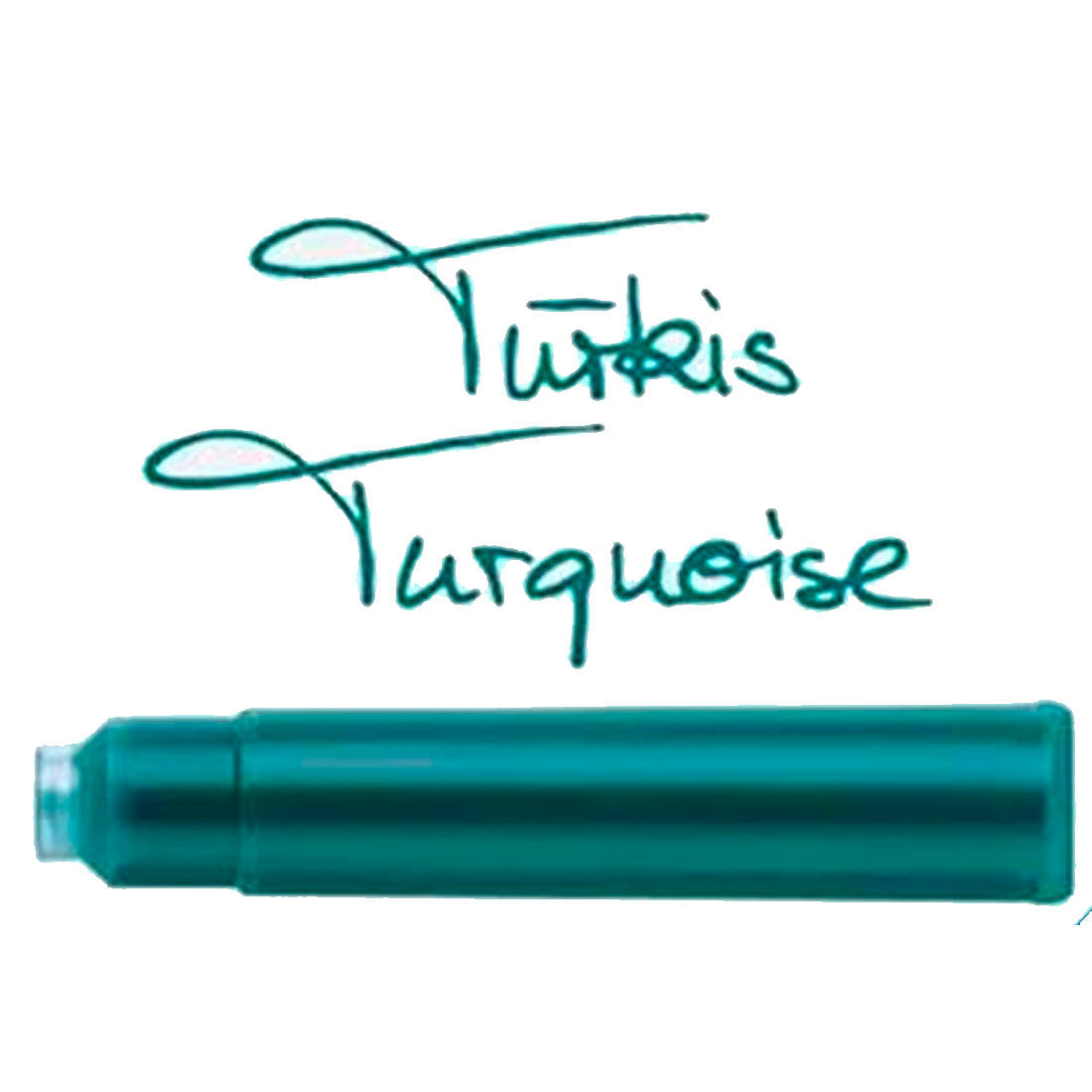 Faber-Castell Turkuaz 6'lı Dolma Kalem Mürekkep Kartuşu - Yedek ve Akıcı Yazım İçin