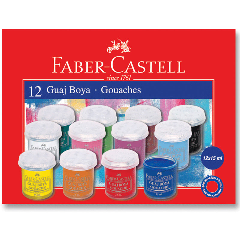 Faber Guaj Boya 12 Renk  Karton Kutu