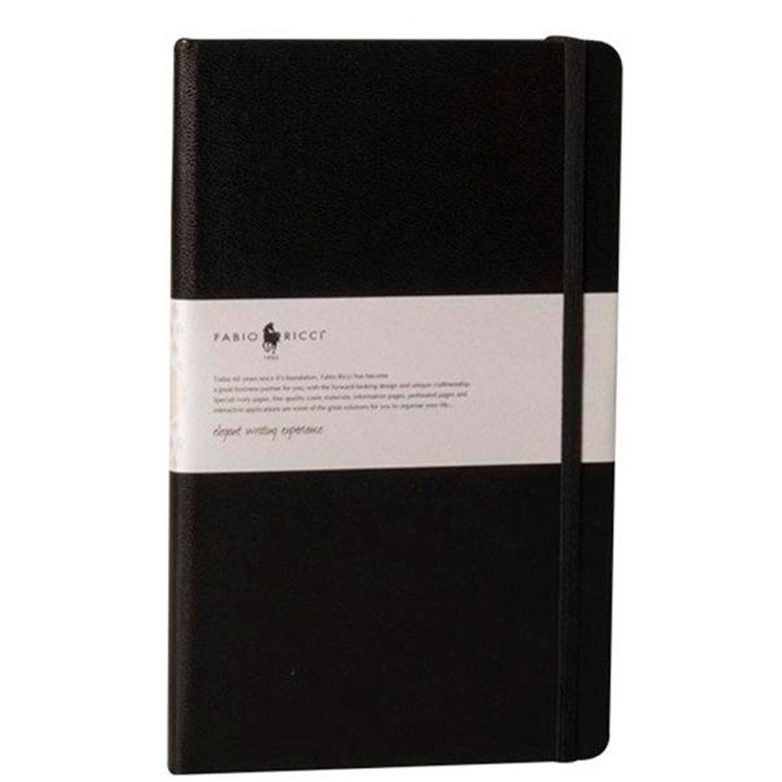 Fabio Ricci 1041 Siyah Çizgili Suni Deri Günlük Defter - Planlayıcı ve Ofis İçin