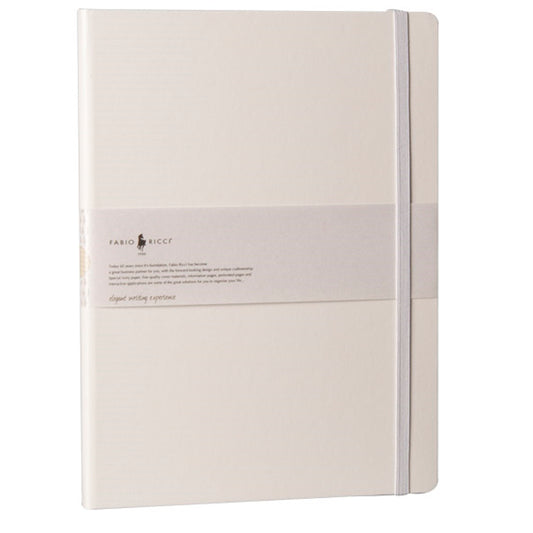 Fabio Ricci Elio Beyaz Çizgili Defter - Not Tutma ve Planlayıcı İçin