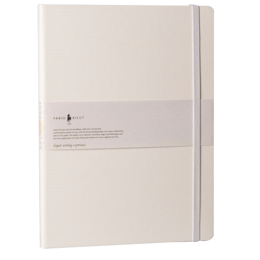 Fabio Ricci Elio Beyaz Çizgili Defter - Not Tutma ve Planlayıcı İçin