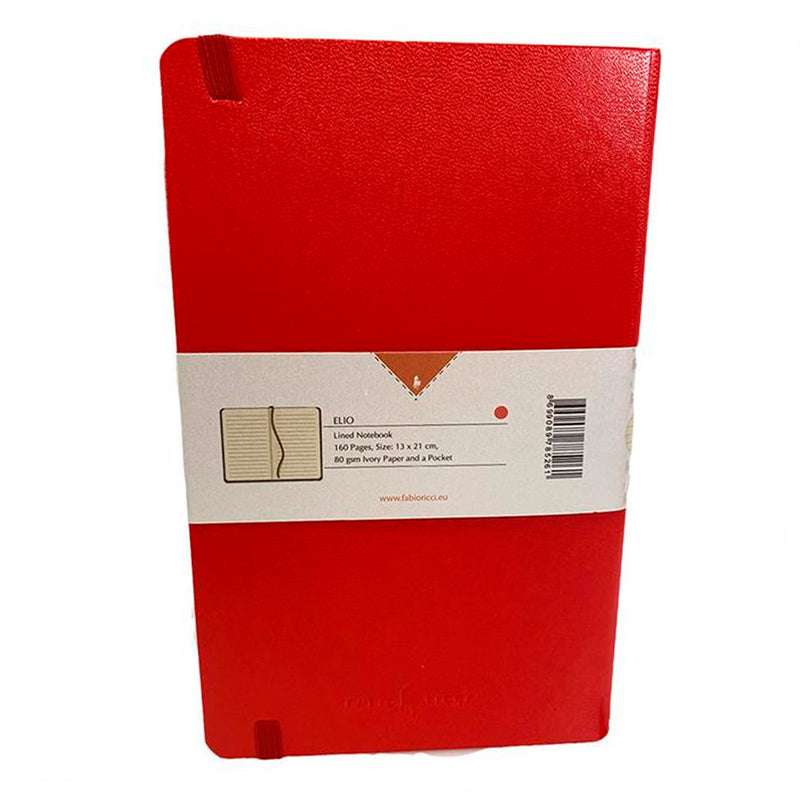 Fabio Ricci 1044 Elio Kırmızı Çizgili Defter - Not Tutma, Okul ve Planlayıcı Defteri