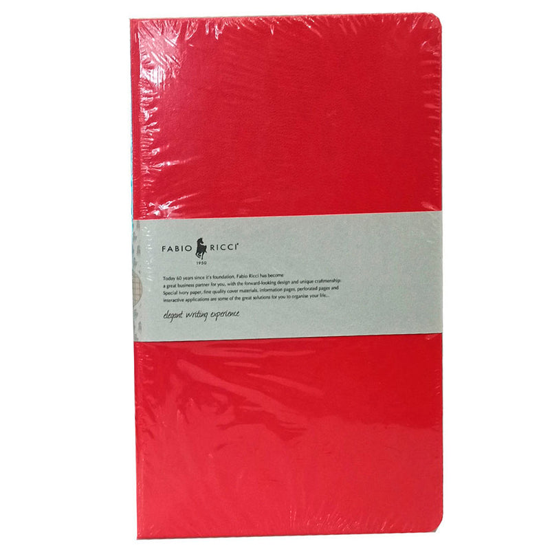 Fabio Ricci Elio Kırmızı Kareli Defter - Okul, Not Tutma ve Planlayıcı İçin