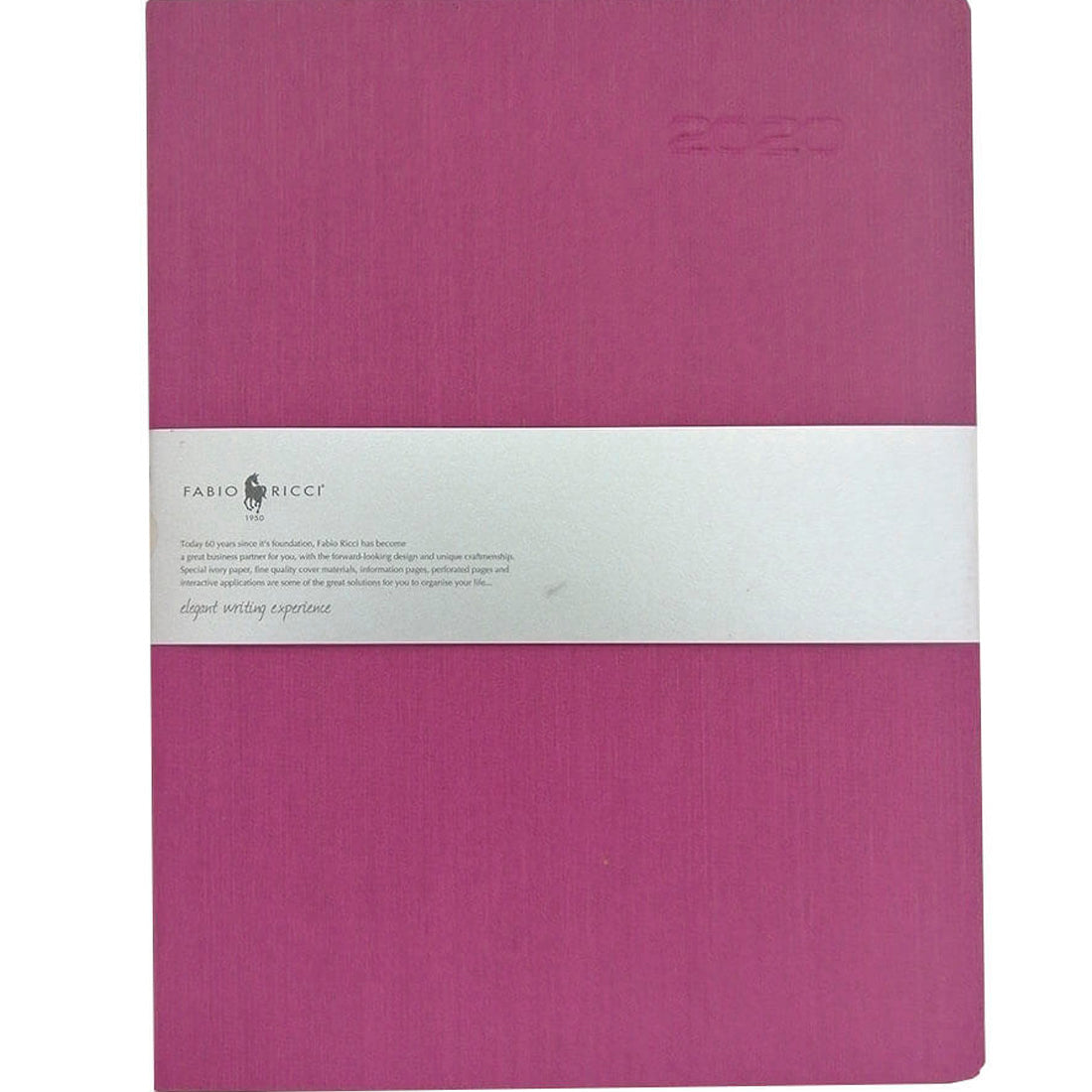 Fabio Ricci Lepidus Fuşya Kareli Defter - Not Tutma ve Planlayıcı