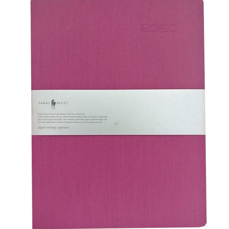 Fabio Ricci Lepidus Fuşya Kareli Defter - Not Tutma ve Planlayıcı
