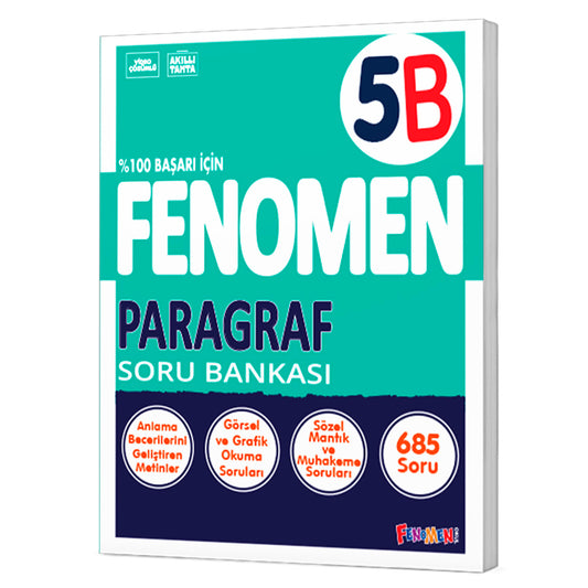 Fenomen Okul Yayınları Ortaokul 5. Sınıf Paragraf B Soru Bankası Test Kitabı