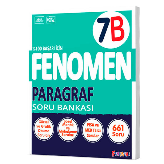 Fenomen Okul Yayınları 7. Sınıf Paragraf Soru Bankası B