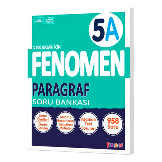 Fenomen Yayınları Ortaokul 5. Sınıf Paragraf A Soru Bankası Test Kitabı
