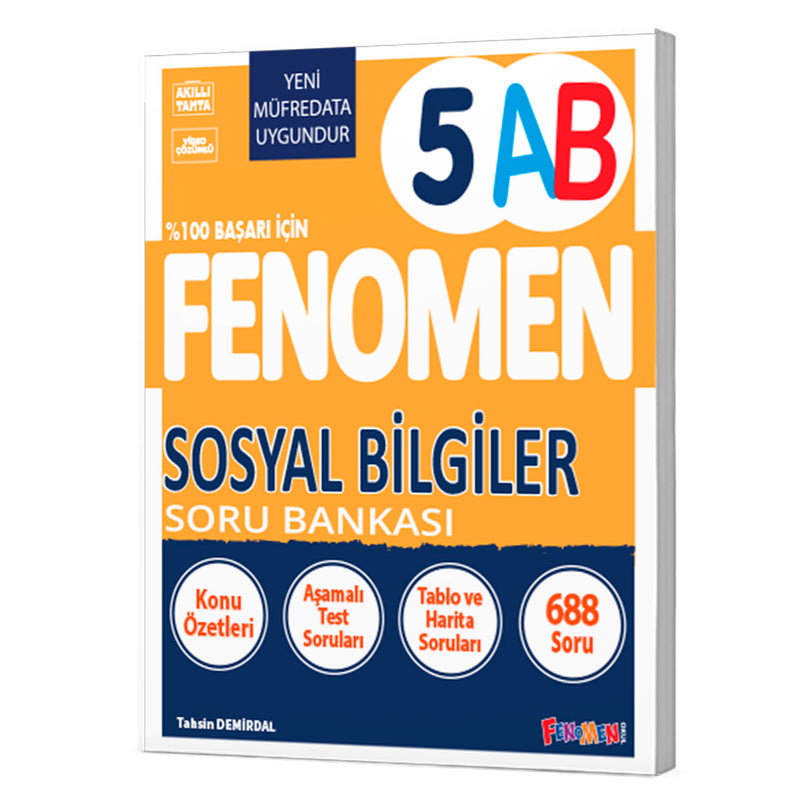 Fenomen Yayınları 5. Sınıf Sosyal Bilgiler (A-B) Soru Bankası