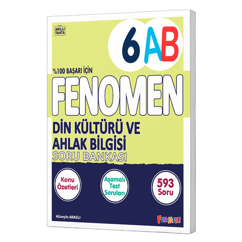 Fenomen Yayınları Ortaokul 6. Sınıf Din Kültürü Ve Ahlak Bilgisi (A-B) Konu Özetli Soru Bankası Test Kitabı