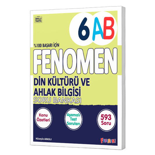 Fenomen Okul Yayınları 6. Sınıf Din Kültürü ve Ahlak Bilgisi (A-B) Konu Özetli Soru Bankası