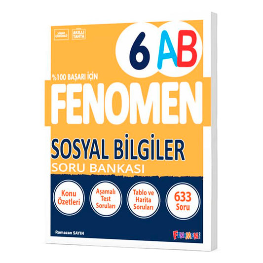 Fenomen Yayınları 6. Sınıf Sosyal Bilgiler (A-B) Soru Bankası