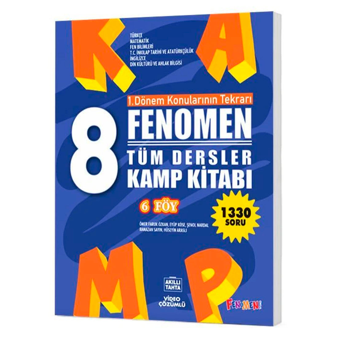 Fenomen Yayınları 8. Sınıf 1 .Dönem Tüm Dersler  Kamp Kitabı (6 Föy)