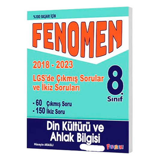 Fenomen Yayınları 8. Sınıf Fenomen LGS Din Kültürü Ve Ahlak Bilgisi Çıkmıs Sorular Ve İkiz Soruları