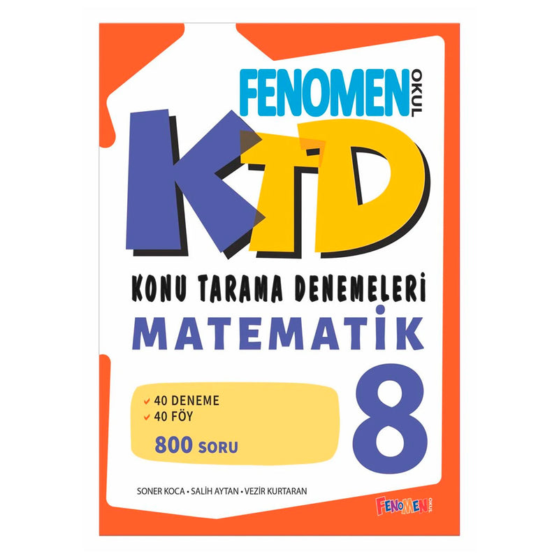 Fenomen Okul Yayınları 8. Sınıf Matematik Konu Tarama Denemeleri