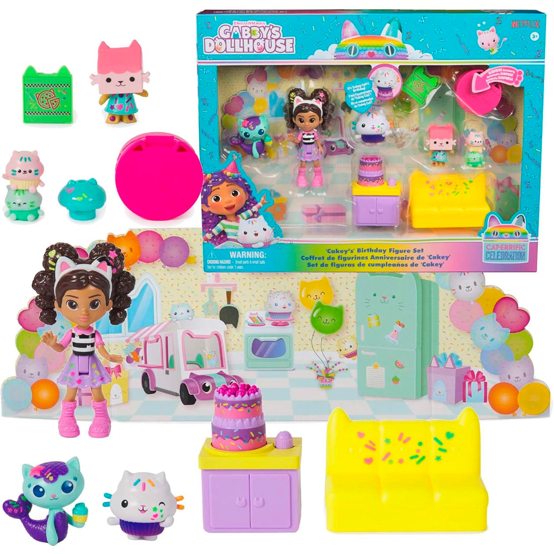 Figür Set Gabby S Dollhouse Cakey-In Doğum Günü