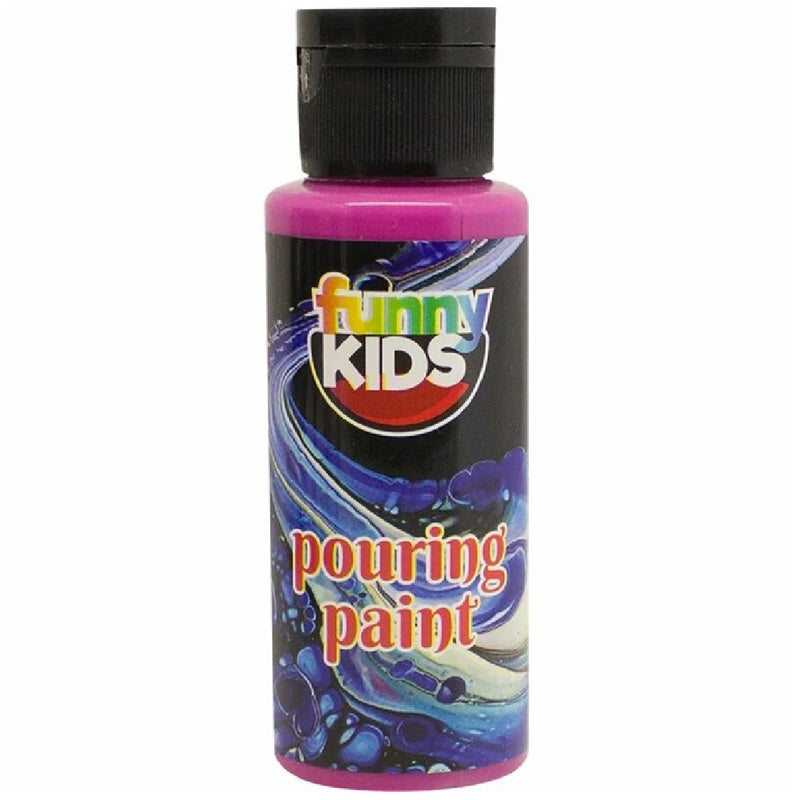 Funny Kids Fuşya 70 Cc Pouring Akrilik Boya - Sanatsal Hobi ve Dökme Tekniği Boyası
