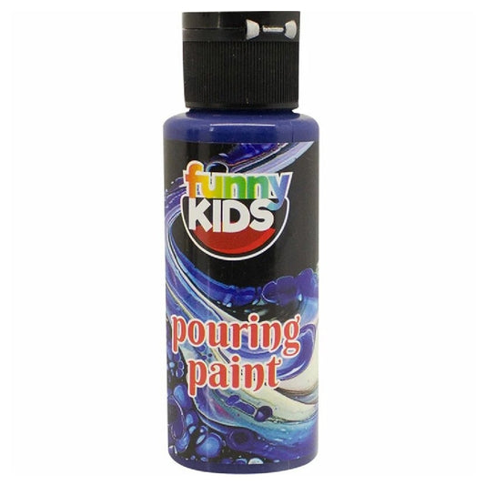 Funny Kids Lacivert 70 Cc Pouring Akrilik Boya - Akışkan Sanat ve Dökme Tekniği Hobi Boyası
