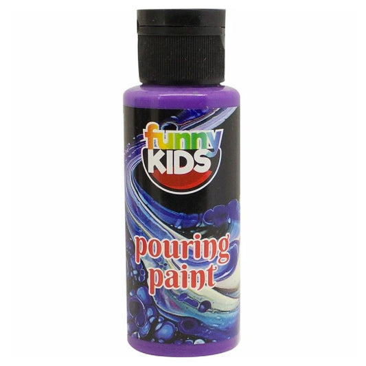 Funny Kids Mor 70 Cc Pouring Akrilik Boya - Sanatsal Hobi ve Dökme Tekniği Boyası