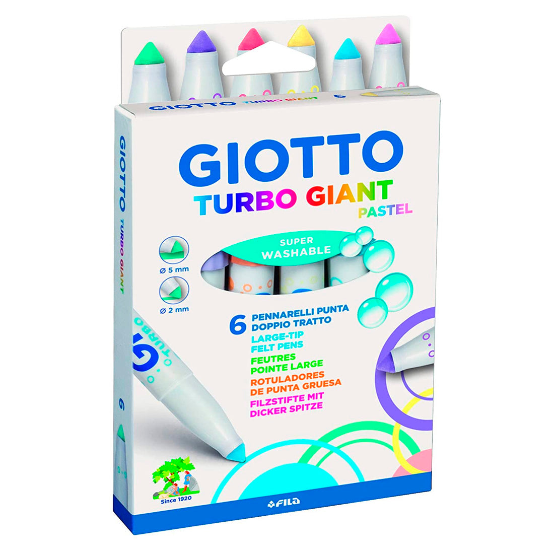 Giotto Pennarelli Turbo Giant 6'lı Pastel 431000
