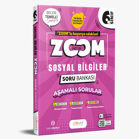 Günay Yayınları 6. Sınıf Zoom Serisi Sosyal Bilgiler Soru Bankası