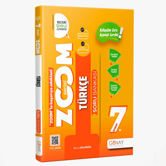 Günay Yayınları 7. Sınıf Zoom Serisi Türkçe Soru Bankası 2022-2023