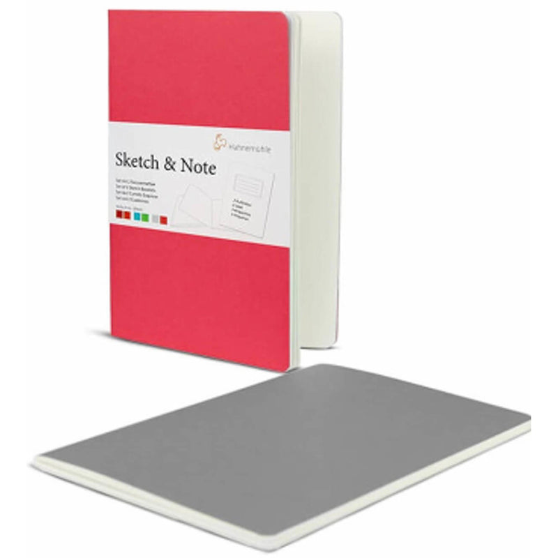 Hahnemühle Sketch note A6 125gsm gri/pembe Eskiz Defteri - Sanatsal Çizim, Not Tutma ve Okul Defteri