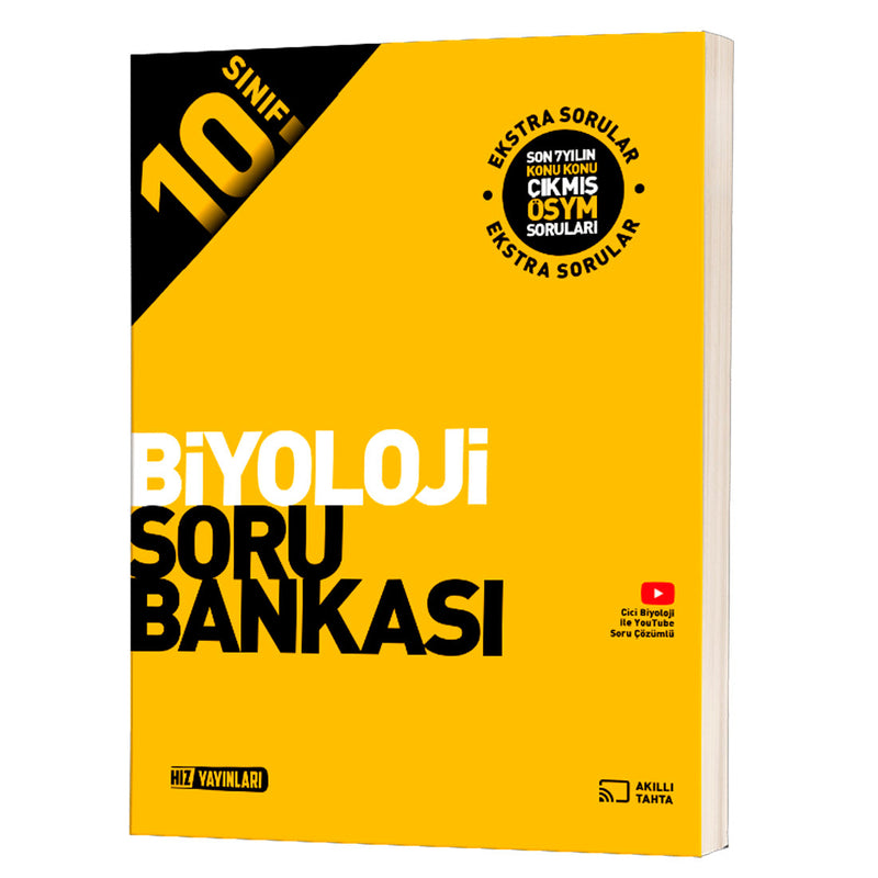 Hız Yayınları 10. Sınıf Lise 2 Biyoloji Soru Bankası Test Kitabı