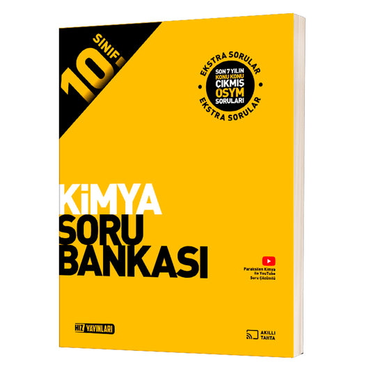 Hız Yayınları 10. Sınıf Lise 2 Kimya Soru Bankası Test Kitabı