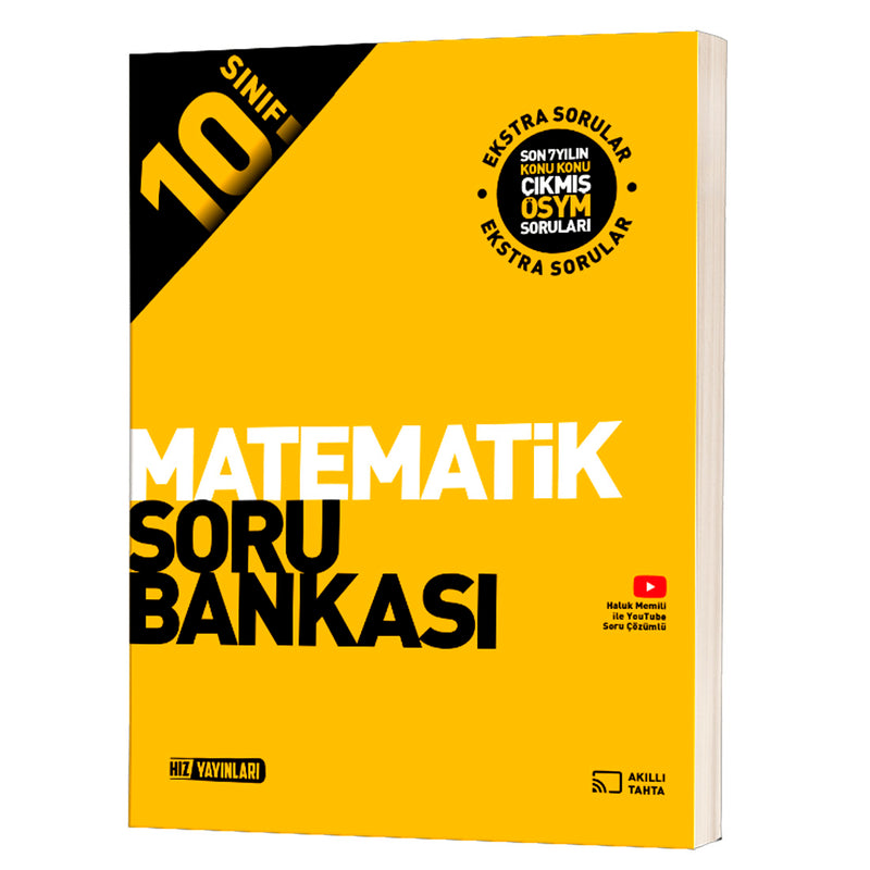 Hız Yayınları 10. Sınıf Lise 2 Matematik Soru Bankası Test Kitabı